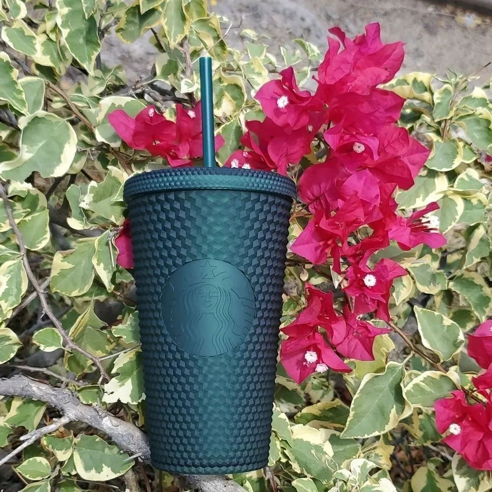 Starbucksย Hunter Green Studded ColdโCup Tumbler GrandeโNWT